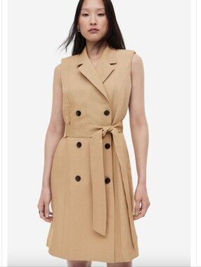 H&M Linen Blend Jacket Dress